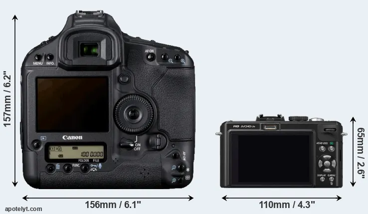 Comparison 1D Mark IV or LX5 rear