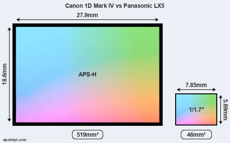 Canon 1D Mark IV and Panasonic LX5 sensor measures
