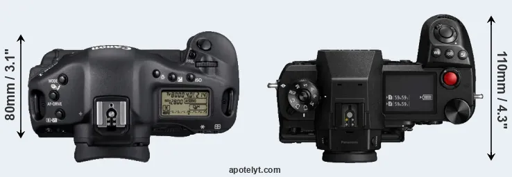 Compare 1D Mark IV versus S1H top