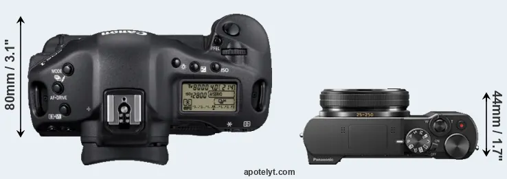 Compare 1D Mark IV versus TZ100 top