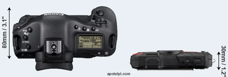Compare 1D Mark IV versus WG-60 top