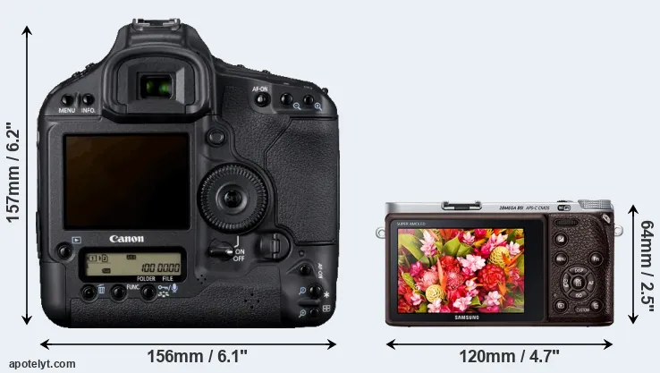 Comparison 1D Mark IV or NX500 rear