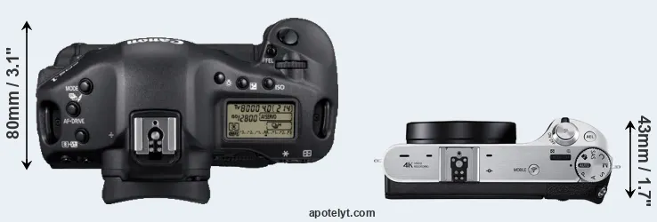 Compare 1D Mark IV versus NX500 top