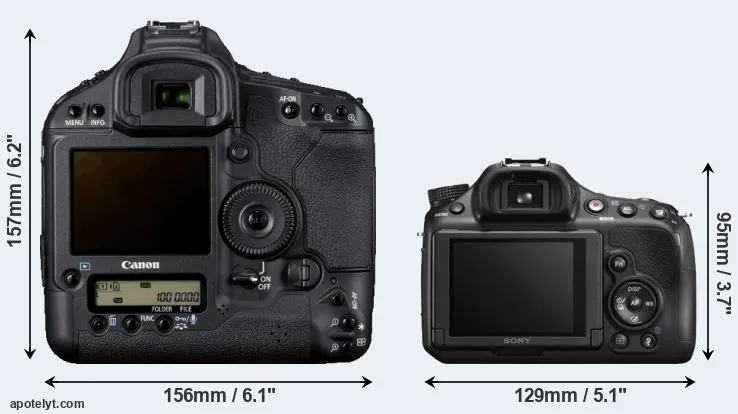 Comparison 1D Mark IV or A58 rear