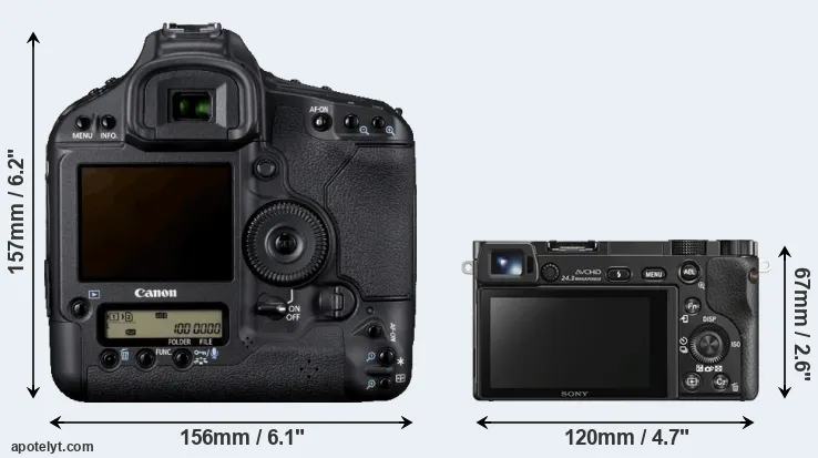 Comparison 1D Mark IV or A6000 rear