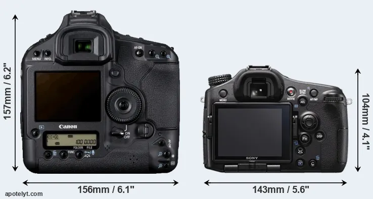 Comparison 1D Mark IV or A77 II rear