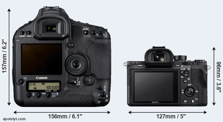 Comparison 1D Mark IV or A7R II rear