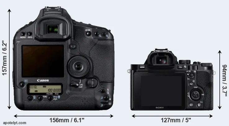Comparison 1D Mark IV or A7R rear