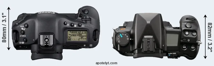 Compare 1D Mark IV versus A900 top
