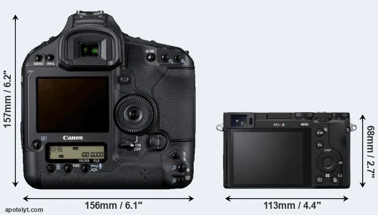 Comparison 1D Mark IV or RX1R III rear