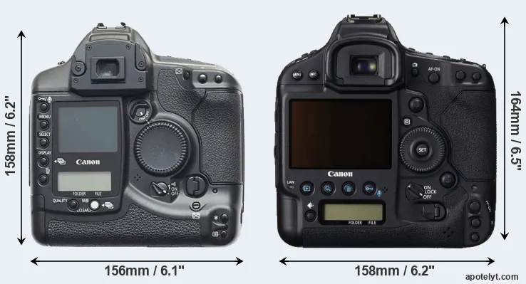 Comparison 1D or 1DC rear