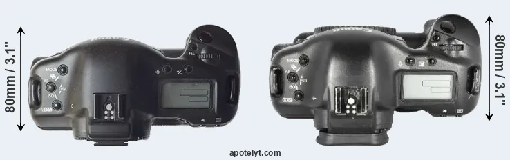 Compare 1D versus 1D Mark II top