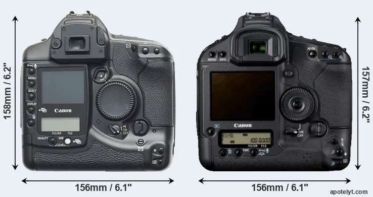 Comparison 1D or 1D Mark IV rear