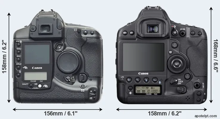 Comparison 1D or 1DX Mark III rear