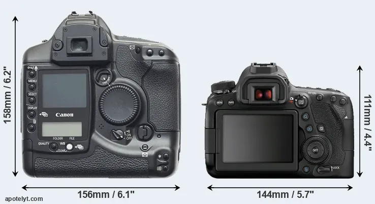 Comparison 1D or 6D Mark II rear