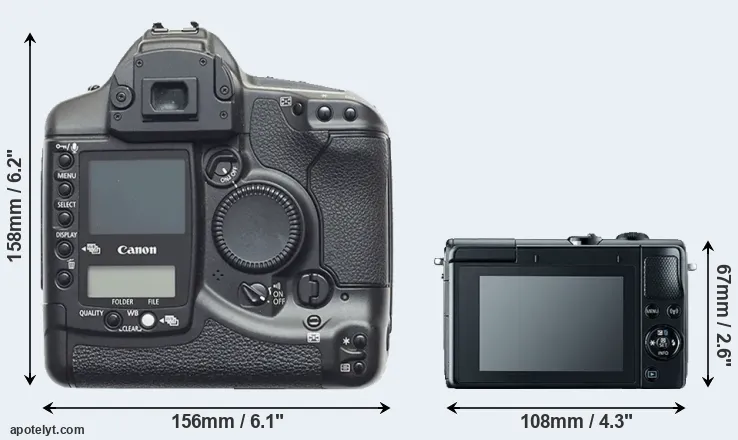 Comparison 1D or M100 rear