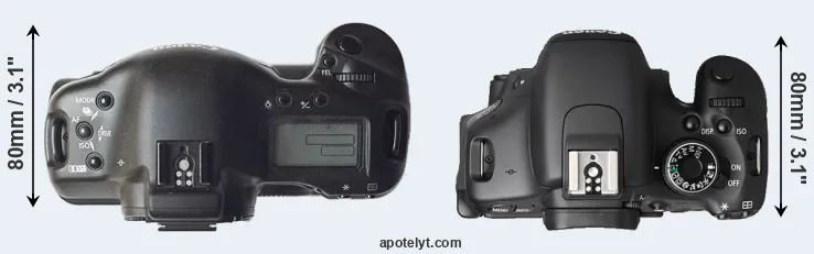 Compare 1D versus T3i top