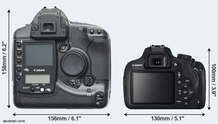Comparison 1D or T5 rear