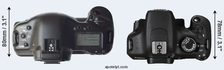 Compare 1D versus T5 top