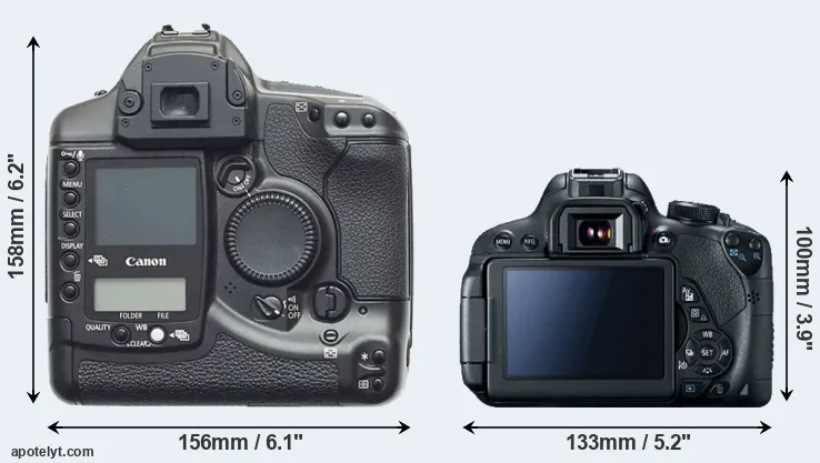 Comparison 1D or T5i rear