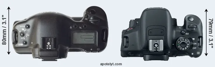 Compare 1D versus T5i top
