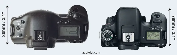 Compare 1D versus T6s top