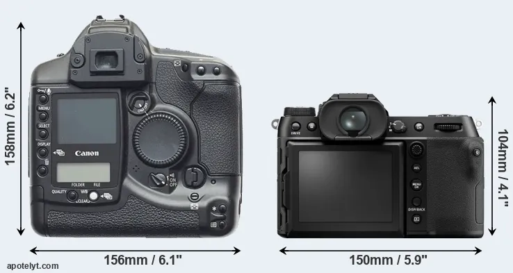Comparison 1D or GFX 50S II rear