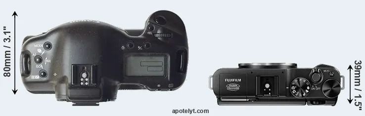 Compare 1D versus X-A1 top
