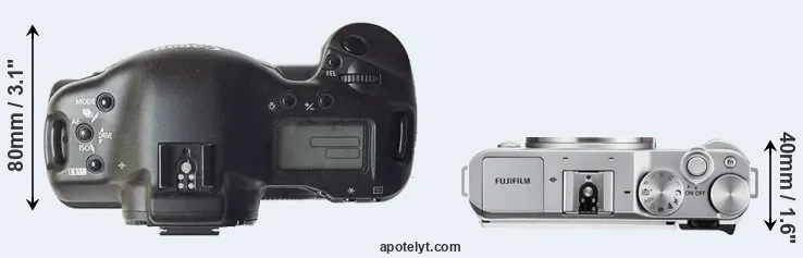Compare 1D versus X-A3 top