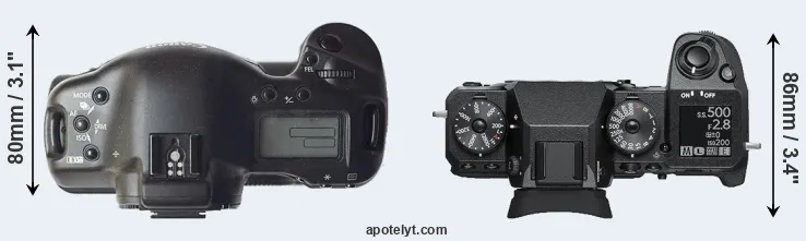 Compare 1D versus X-H1 top