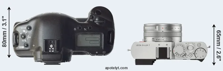 Compare 1D versus D-LUX 7 top