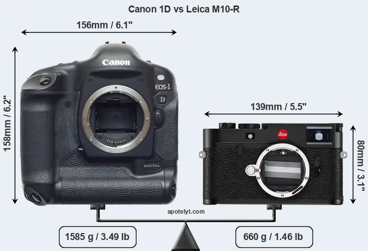 Size Canon 1D vs Leica M10-R