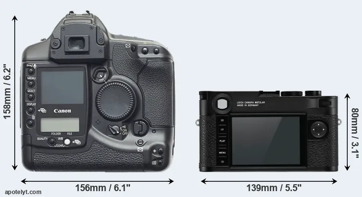 Comparison 1D or M10-R rear