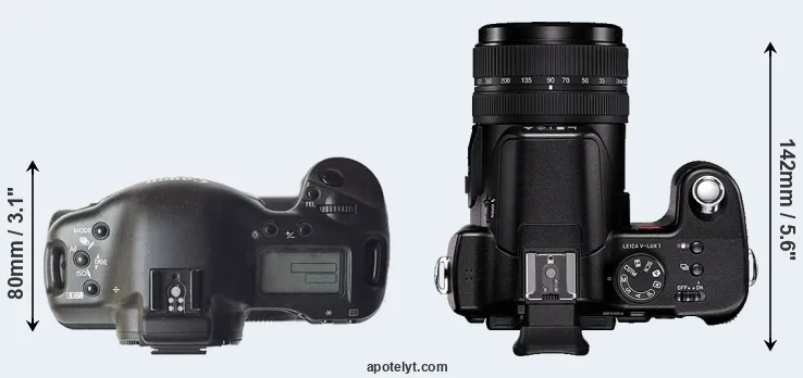 Compare 1D versus V-LUX 1 top
