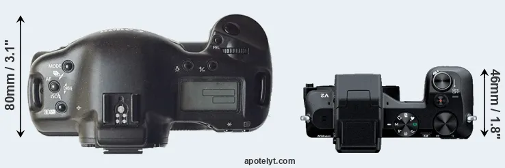 Compare 1D versus V2 top
