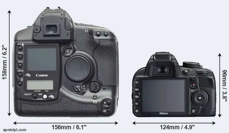 Comparison 1D or D3100 rear