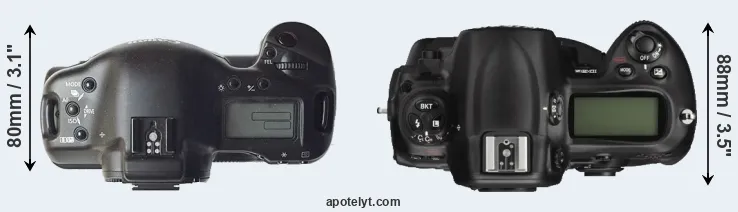 Compare 1D versus D3X top