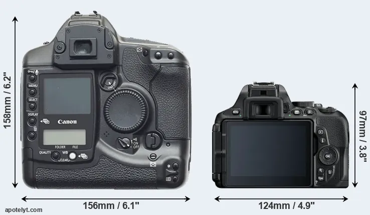 Comparison 1D or D5600 rear
