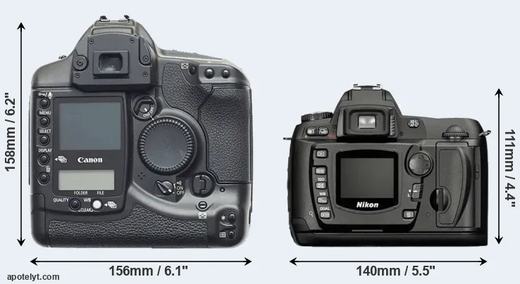 Comparison 1D or D70 rear