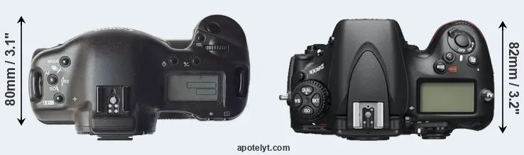 Compare 1D versus D800E top