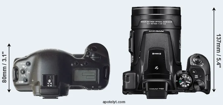 Compare 1D versus P900 top