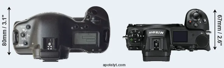 Compare 1D versus Z7 top