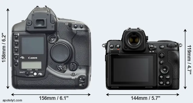 Comparison 1D or Z8 rear