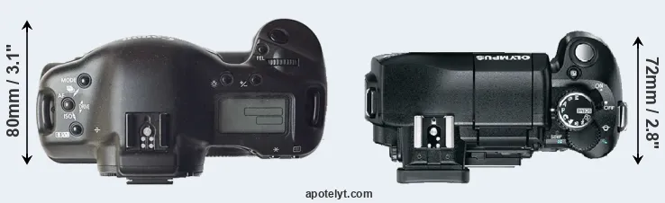 Compare 1D versus E-330 top