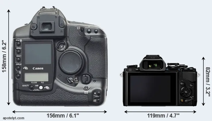 Comparison 1D or E-M10 rear
