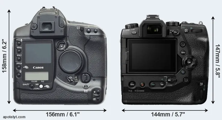 Comparison 1D or E-M1X rear