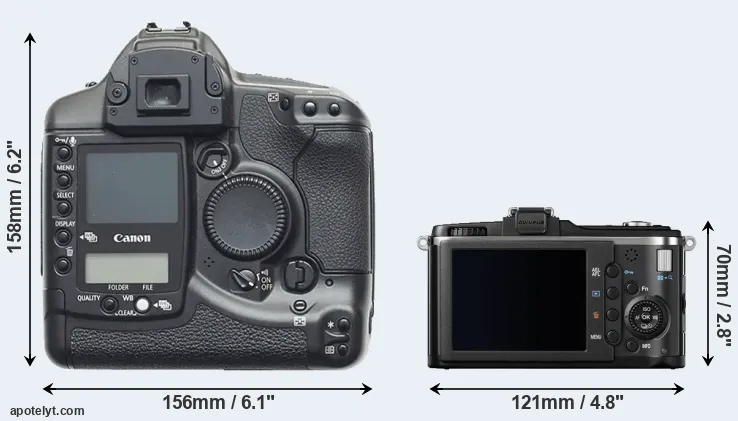 Comparison 1D or E-P2 rear