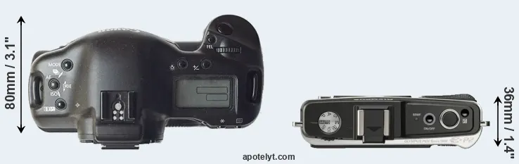 Compare 1D versus E-P2 top