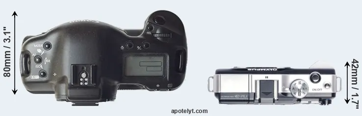 Compare 1D versus E-PL1 top