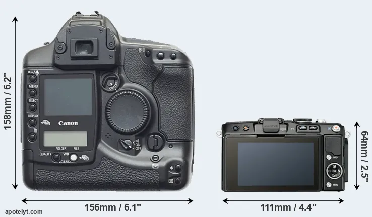 Comparison 1D or E-PL5 rear